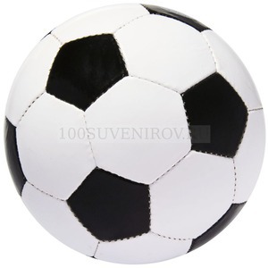 Фото Футбольный мяч бело-черный из кожи STREET