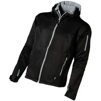 Куртка "Soft shell", черный/серый, 2XL
