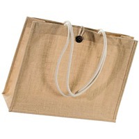 Недорогая сумка для покупок из джута на застежках