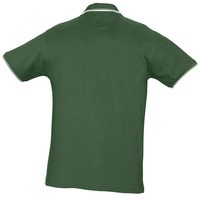 Рубашка поло мужская с контрастной отделкой PRACTICE 270, зеленый/белый и рубашки поло