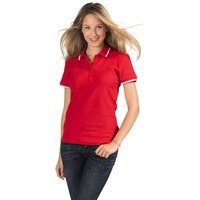 Рубашка поло женская PRACTICE 270, красная с белым
