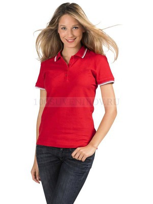 Фото Рубашка поло женская PRACTICE 270, красная с белым «Sols», S–L