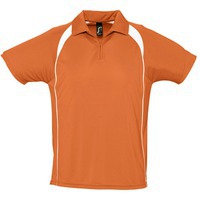 Спортивная рубашка поло PALLADIUM 140, оранжевая с белым