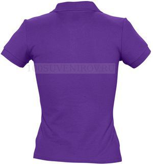 Фото Рубашка поло женская PEOPLE 210 темно-фиолетовая «Sols», S–L