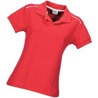 Рубашка поло "Backhand" женская красный/белый