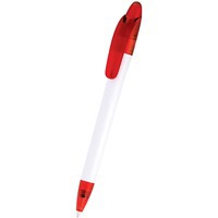 Ручка шариковая пластиковая матовая Celebrity Эвита белая/красная
