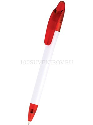 Фото Пластиковая шариковая ручка матовая Celebrity Эвита белая/красная