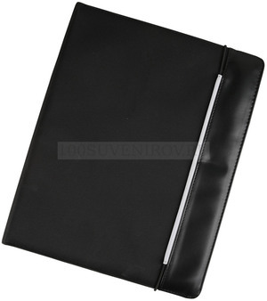 Фото Папка для документов с блокнотом (черный, белый)