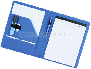 Фото Папка для документов с блокнотом (черный, синий)