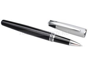 Фото Набор Celebrity "Кюри": ручка шариковая и ручка роллер в футляре, черный/серебристый