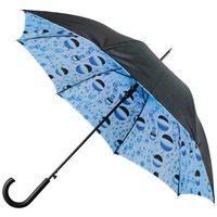 Зонт-трость полуавтоматический с двухслойным куполом «Капли воды»
