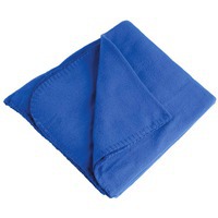 Оригинальный плед флисовый в рюкзаке, синий