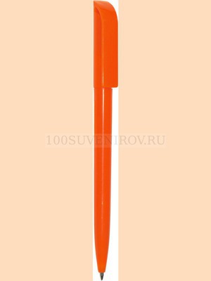 Фото Пластиковая промо-ручка шариковая МИЛЛЕНИУМ, синие чернила, d0,9 х 13,8 см (оранжевый)