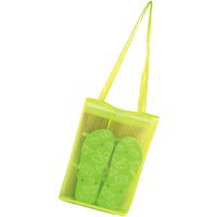Пляжный набор: циновка и шлепанцы в сумке, зеленый