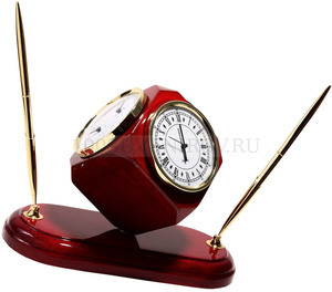 Фото Погодная станция: часы, термометр,гигрометр,барометр "Бристоль" (красное дерево, золотистый)
