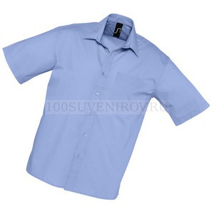 Фото Рубашка «Bristol», васильковый_S, 65% полиэстер, 35% хлопок, 105г/м2