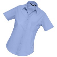Женская рубашка «Escape», васильковый_S, 65% полиэстер, 35% хлопок, 105г/м2 и нарядные блузы