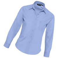 Рубашка женская «Executive», васильковый_S, 65% полиэстер, 35% хлопок, 105г/м2 и брендовая одежда