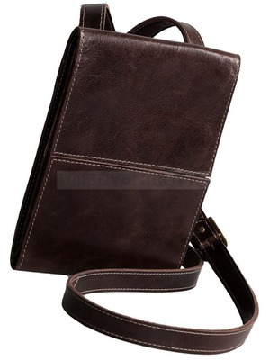 Фото Кожаная сумка-планшет inOrder «Indivo» (коричневый)