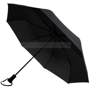 Фото Компактный зонт черный из пластика HOGG TREK