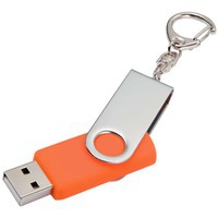 USB-флеш-карта оранжевая из металла, 8 Гб