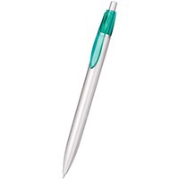 Ручка шариковая Celebrity модель "Шепард" серебристая/зеленая
