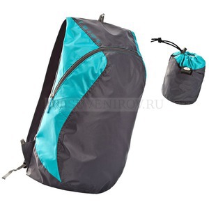 Фото Вместительный складной рюкзак Wick бирюзового цвета, 20 л.  «Stride» (бирюзовый)