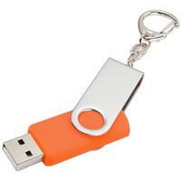 USB-флеш-карта оранжевая из металла, 16 Гб