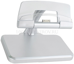 Фото Зарядное устройство для iPad, iPhone c функцией подставки и подсветкой, работающее от USB (серебристый)