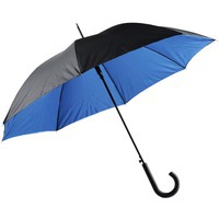 Зонт-трость плоский полуавтоматический двухслойный