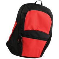 Рюкзак с 1 отделением и карманом на молнии, красный/черный
