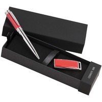 Набор для мужчин: ручка шариковая, флеш-карта USB 2.0 на 2 Гб «Zoom Red»