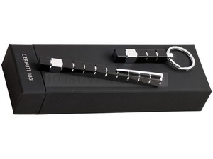 Фото Набор: ручка шариковая, флеш-карта USB 2.0 на 2 Гб (черный, серебристый)