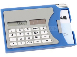 Фото Визитница с калькулятором (синий,серый)