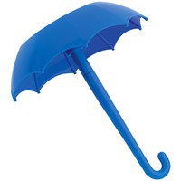 Подставка синяя из пластика для канцелярских принадлежностей в форме зонтика
