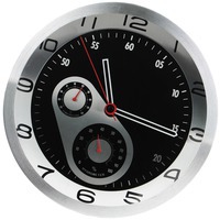 Изображение Часы настенные с термометром и гигрометром