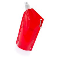 Емкость для питья с карабином, объем 600 мл, красный прозрачный