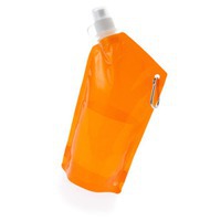 Емкость для питья с карабином, объем 600 мл, оранжевый прозрачный
