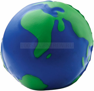 Фото Антистресс в форме глобуса   (синий)