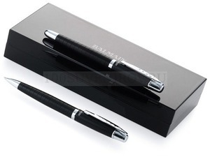 Фото Набор "Ramatuel": шариковая ручка и роллер (черный, серебристый)