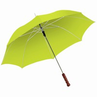 Большой зонт-трость LISA, полуавтомат, с деревянной ручкой под нанесение логотипа трафаретной печатью, d102 х 83 см и ветрозащитный зонт от производителя