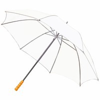 Зонт-трость кружевной механический, белый