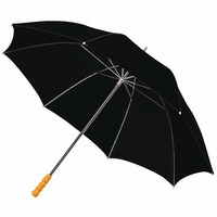 Дорогой зонт-трость механический, черный