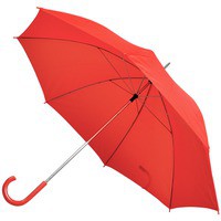 Хороший зонт-трость с пластиковой ручкой, полуавтомат, нейлон D=103 см  / шелкография