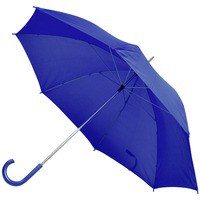 Зонт-трость с пластиковой ручкой нейлон D=103 см  / шелкография, синий