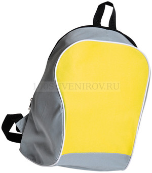Фото Промо-рюкзак, желтый с серым,30х14х38 см; нейлон