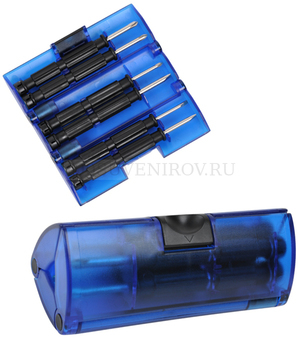 Фото Набор отверток; синий; 9,5х4х4 см; пластик, металл