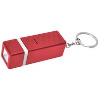 Брелок для ключей с фонариком; красный, 2х11,5х2см, пластик