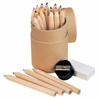 Набор для рисования из 24 карандашей с точилкой и ластиком