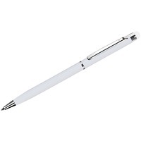 TOUCHWRITER, ручка шариковая со стилусом для сенсорных экранов, белый/хром, металл и аксессуары для мобильных